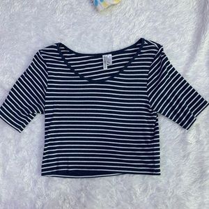 striped crop top